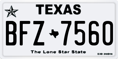 TX license plate BFZ7560