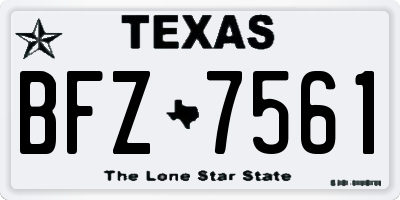 TX license plate BFZ7561