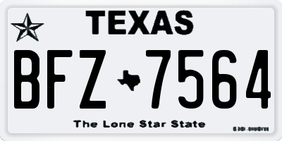 TX license plate BFZ7564