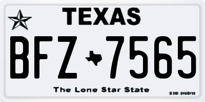 TX license plate BFZ7565