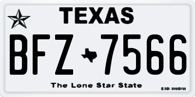 TX license plate BFZ7566