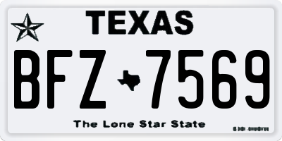 TX license plate BFZ7569