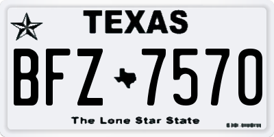 TX license plate BFZ7570