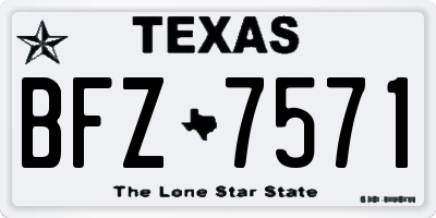 TX license plate BFZ7571