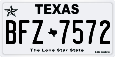 TX license plate BFZ7572