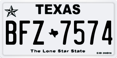 TX license plate BFZ7574