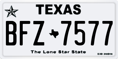 TX license plate BFZ7577