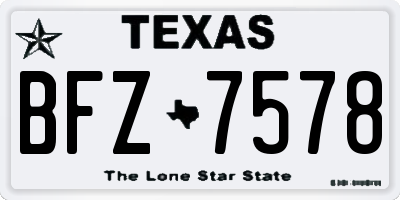 TX license plate BFZ7578