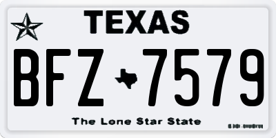 TX license plate BFZ7579