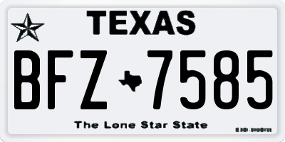 TX license plate BFZ7585