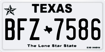 TX license plate BFZ7586