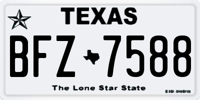 TX license plate BFZ7588