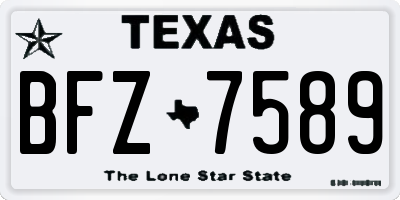 TX license plate BFZ7589
