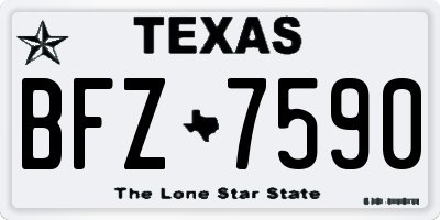 TX license plate BFZ7590