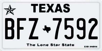 TX license plate BFZ7592