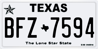 TX license plate BFZ7594