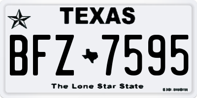 TX license plate BFZ7595