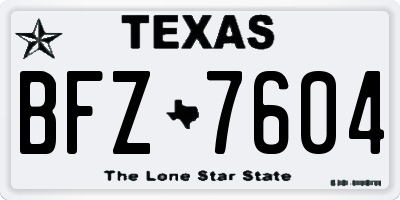 TX license plate BFZ7604