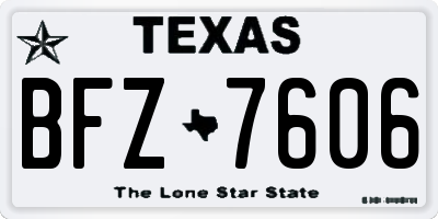 TX license plate BFZ7606