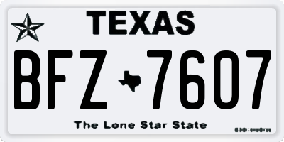 TX license plate BFZ7607