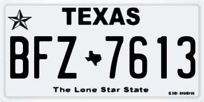 TX license plate BFZ7613