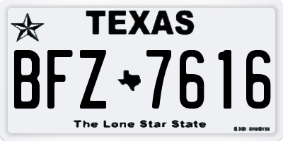 TX license plate BFZ7616