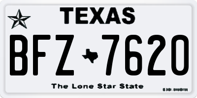 TX license plate BFZ7620