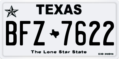 TX license plate BFZ7622
