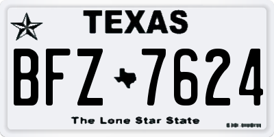 TX license plate BFZ7624