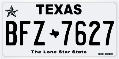 TX license plate BFZ7627