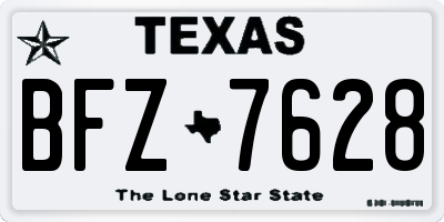 TX license plate BFZ7628