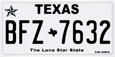 TX license plate BFZ7632