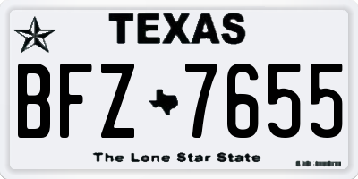 TX license plate BFZ7655