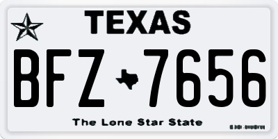 TX license plate BFZ7656
