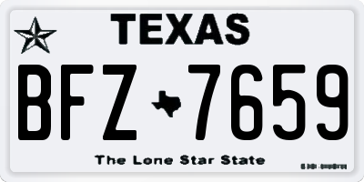TX license plate BFZ7659