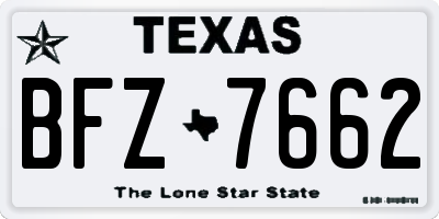 TX license plate BFZ7662