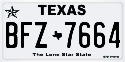 TX license plate BFZ7664