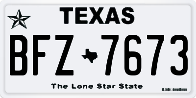 TX license plate BFZ7673