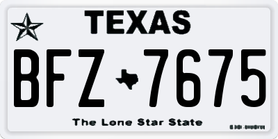 TX license plate BFZ7675