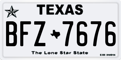 TX license plate BFZ7676