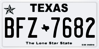 TX license plate BFZ7682