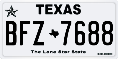 TX license plate BFZ7688