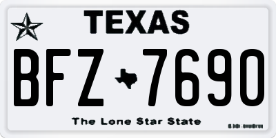 TX license plate BFZ7690