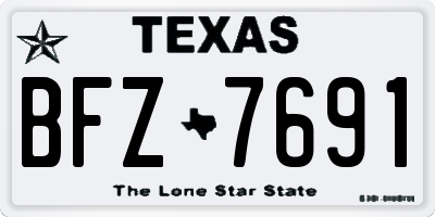 TX license plate BFZ7691