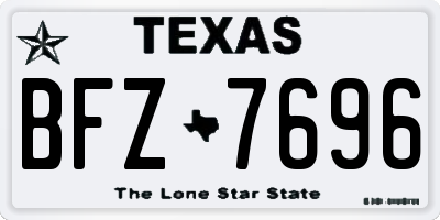 TX license plate BFZ7696