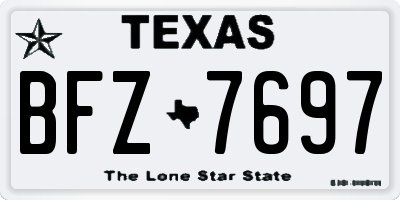 TX license plate BFZ7697