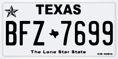 TX license plate BFZ7699