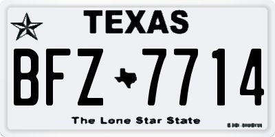 TX license plate BFZ7714