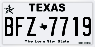 TX license plate BFZ7719