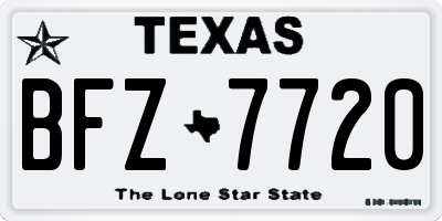 TX license plate BFZ7720
